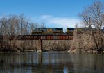 CSXT 7799 Leads L070 over the Presumpscot River